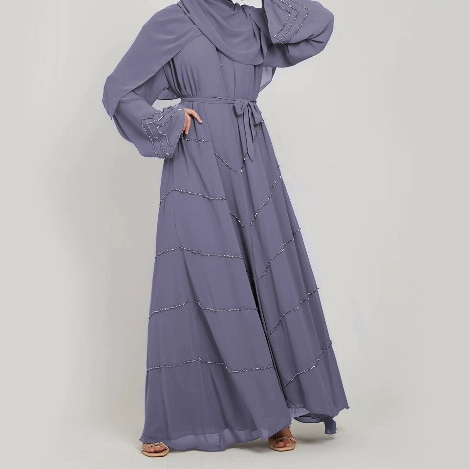 Ethnic Style Heavy Industry Beaded Robe for Middle Eastern Women