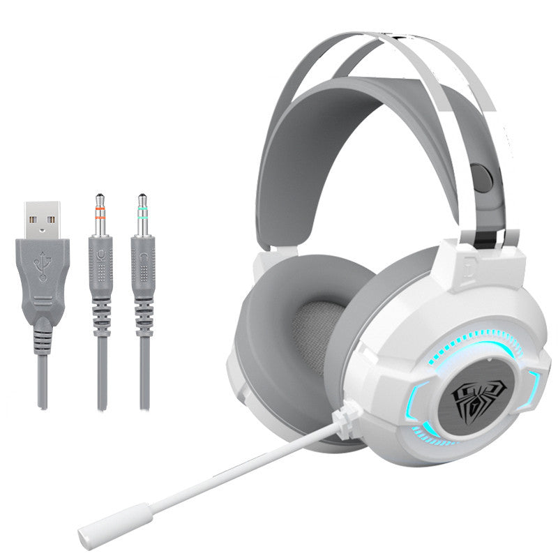 Noise-Canceling Gaming Headphones with Virtual 7.1 Sound and Colorful Breathing Light