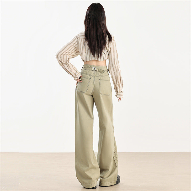 Women's Loose Straight Denim Long Pants
