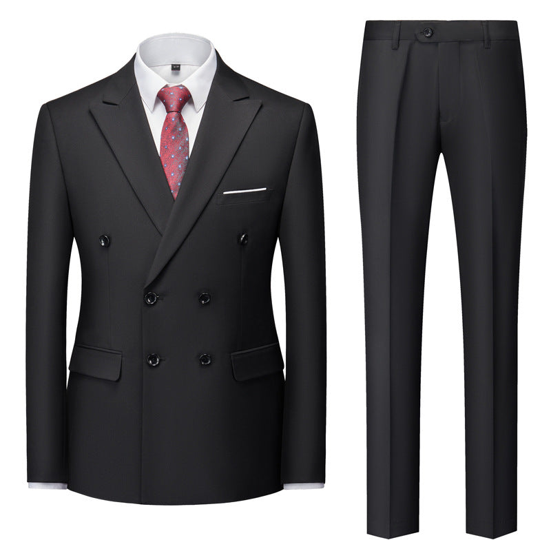 Men's Fashion Casual Solid Color Corduroy Two-Piece Set