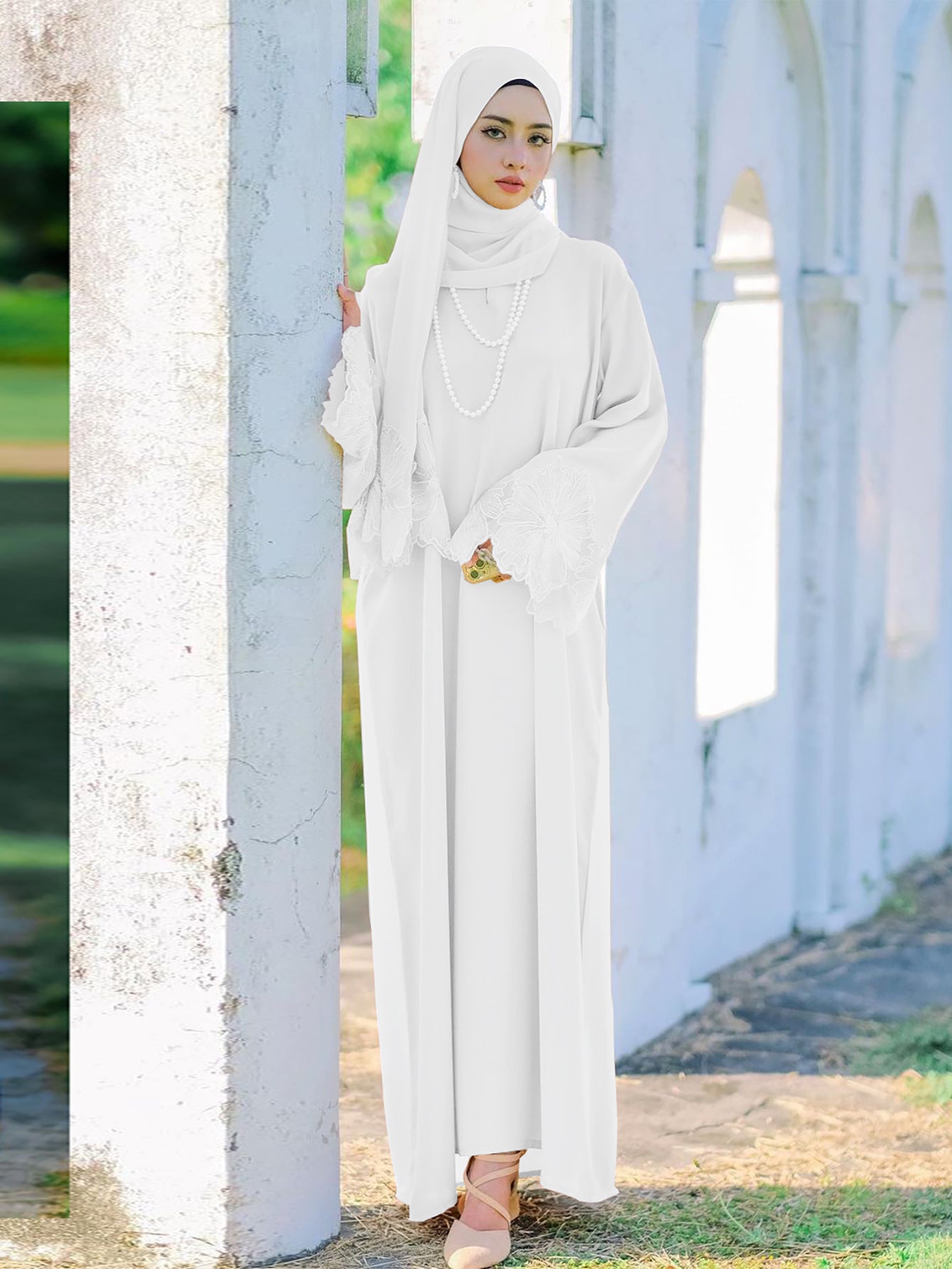 Muslim Women's Robe Malay Indonesian Dress With Headscarf
