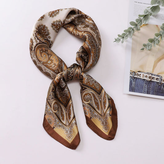 Printed Scarf Silk-like Fashion Shirt Scarf Scarf