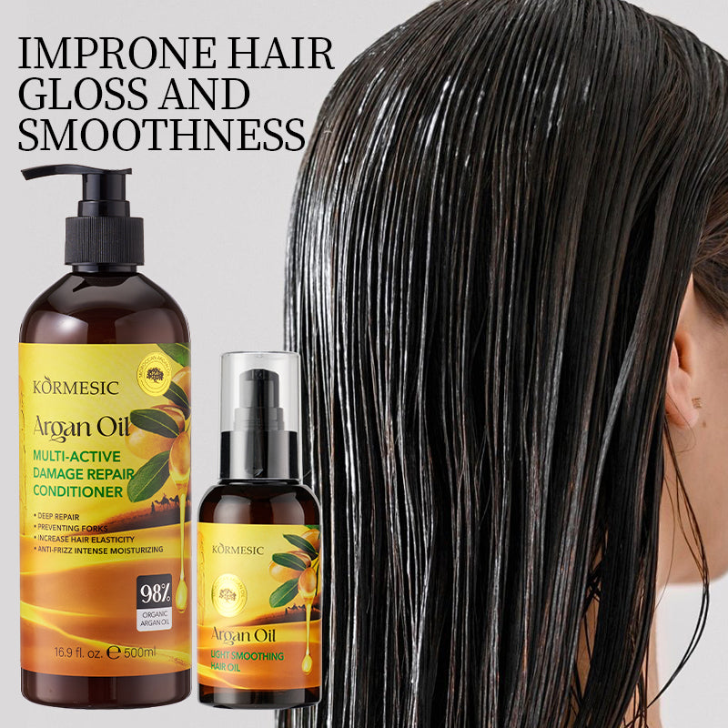 Huile capillaire légère et lissante à l'huile d'argan marocaine KORMESIC 110 ml - Soin complet