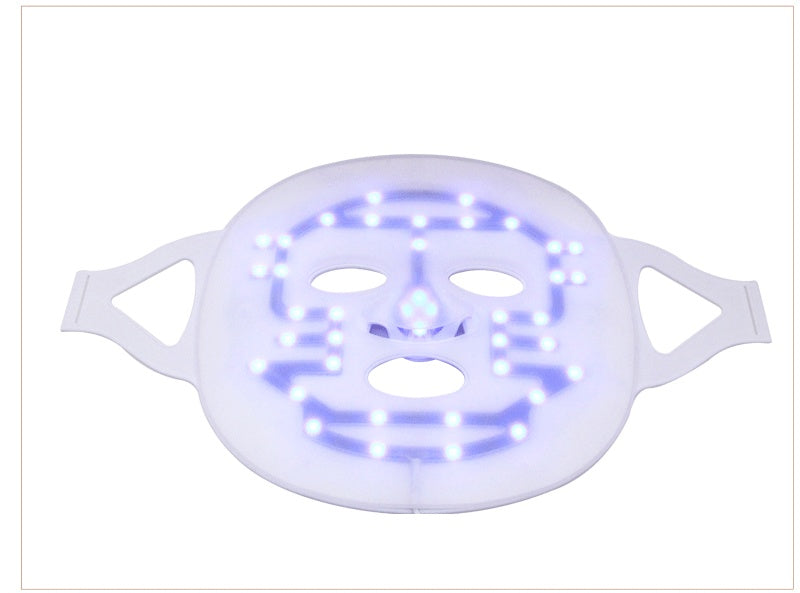 Silicone LED Photon Beauty Mask for Acne Treatment with Red & Blue Light Therapy