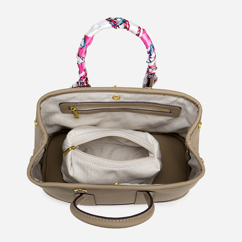 Large Capacity Bucket Bag with Wide Shoulder Strap