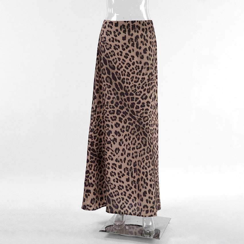 Leopard Print Mermaid Skirt for Women