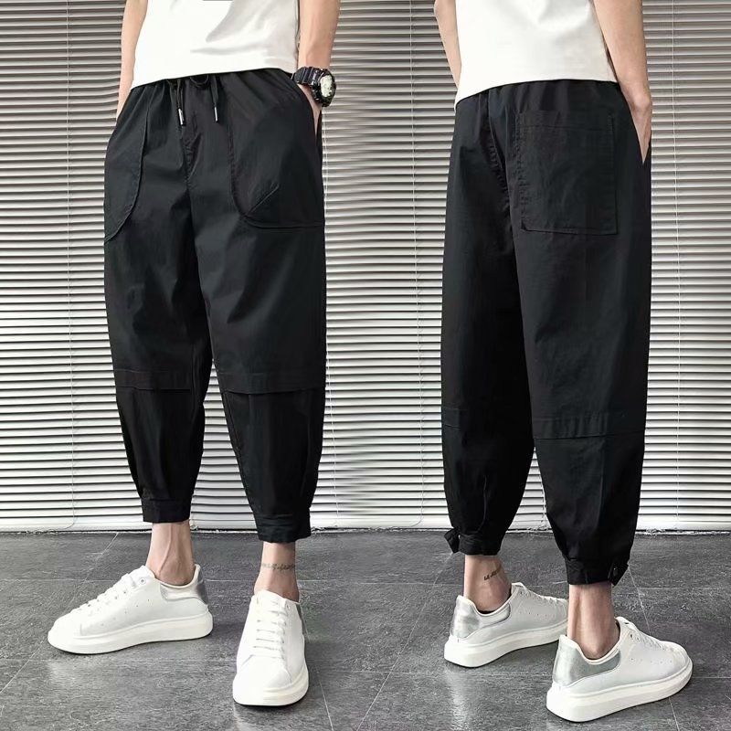 Pantalon Sarouel Homme Coupe Ample Coton Jambe Droite Grande Taille