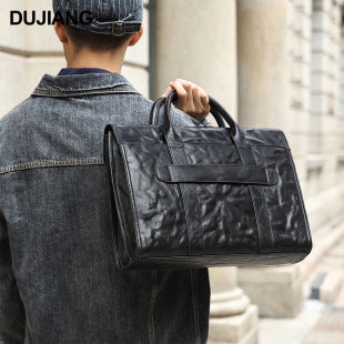 Sac d'affaires de voyage en cuir véritable