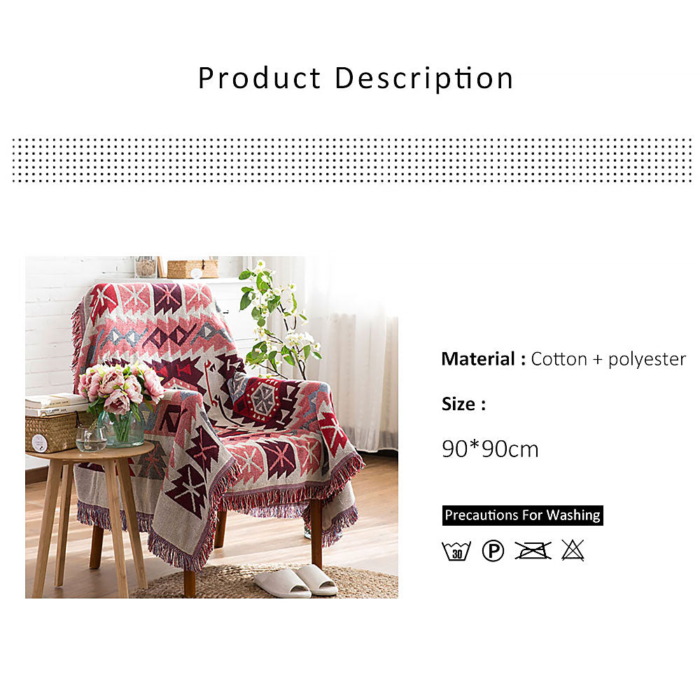 بطانية سفر محبوكة على الطراز الاسكندنافي للأريكة، مناسبة للقيلولة