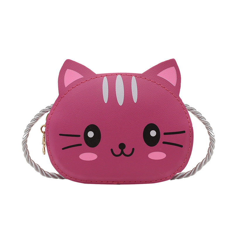 Mini sac à bandoulière mignon en dessin animé avec fermeture éclair pour enfants