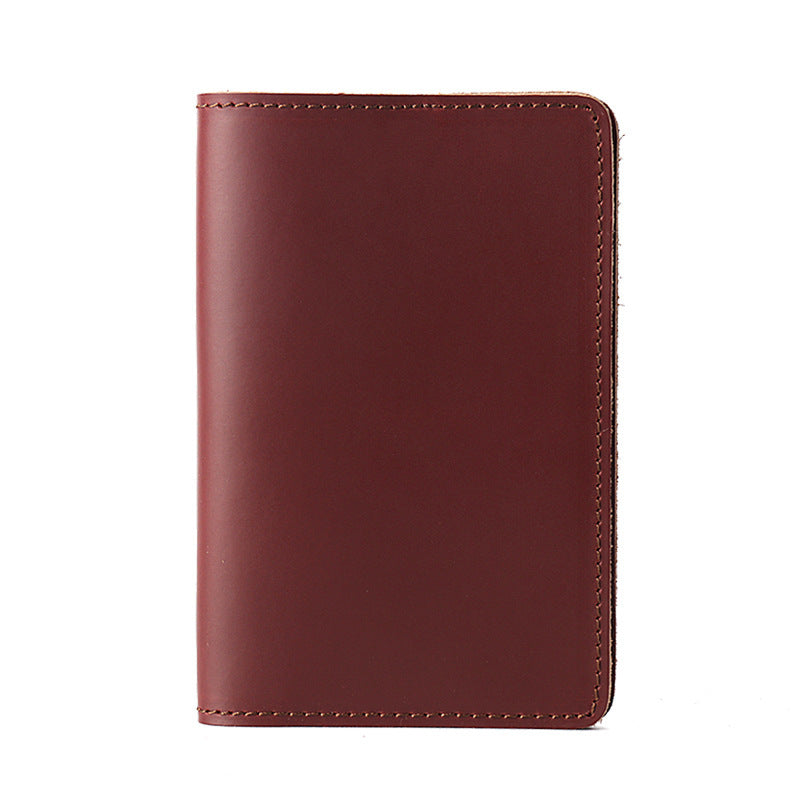 Genuine Cowhide Leather Passport Holder Vertical Handmade