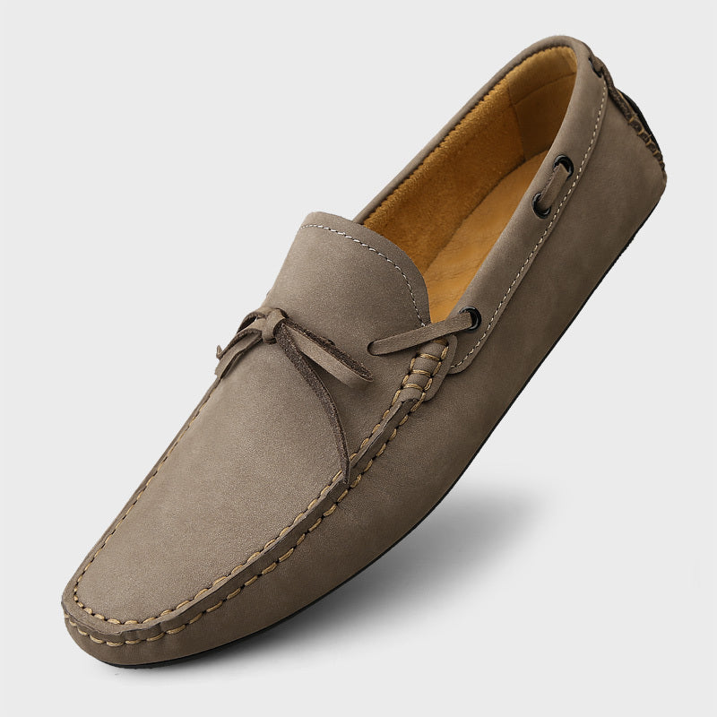 Chaussures décontractées pour homme Gommino en polyuréthane à enfiler, talon plat bas