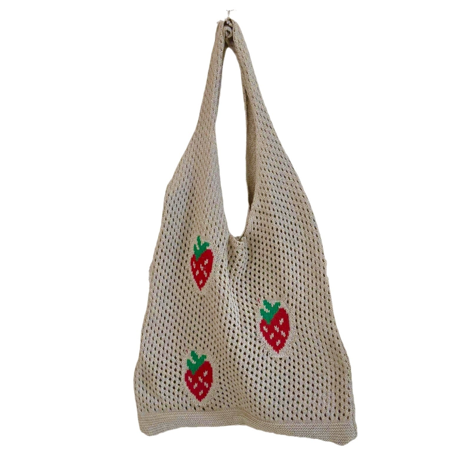Strawberry Knitted Hollow Bag Polyester Urban Simplicity