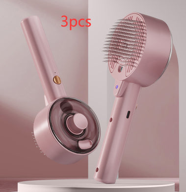 فرشاة إزالة شعر الحيوانات الأليفة بالبخار والتعقيم بالأشعة فوق البنفسجية والتنظيف الذاتي للكلاب والقطط