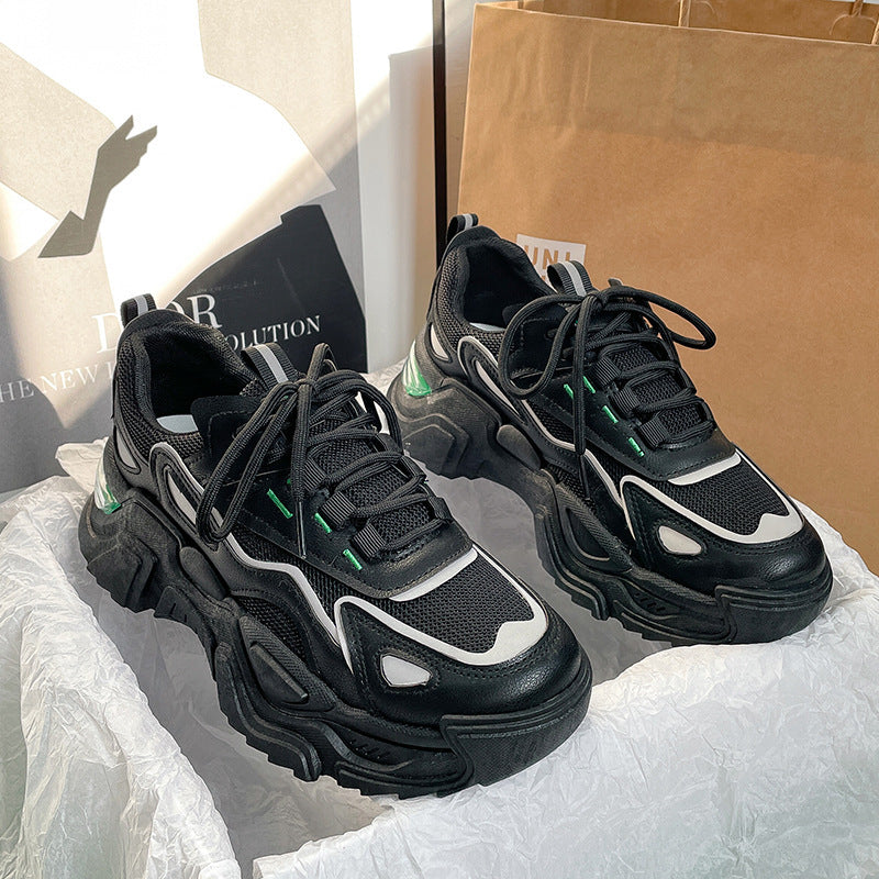 Women's Thick Sole Sports Casual Shoes - Breathable, Anti-Slip, Sizes 35-40