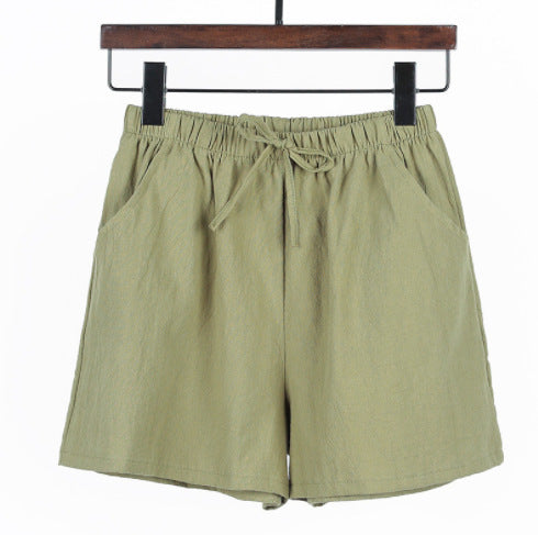 Linen Cotton And Linen Large Size Student Sports And Leisure Shorts