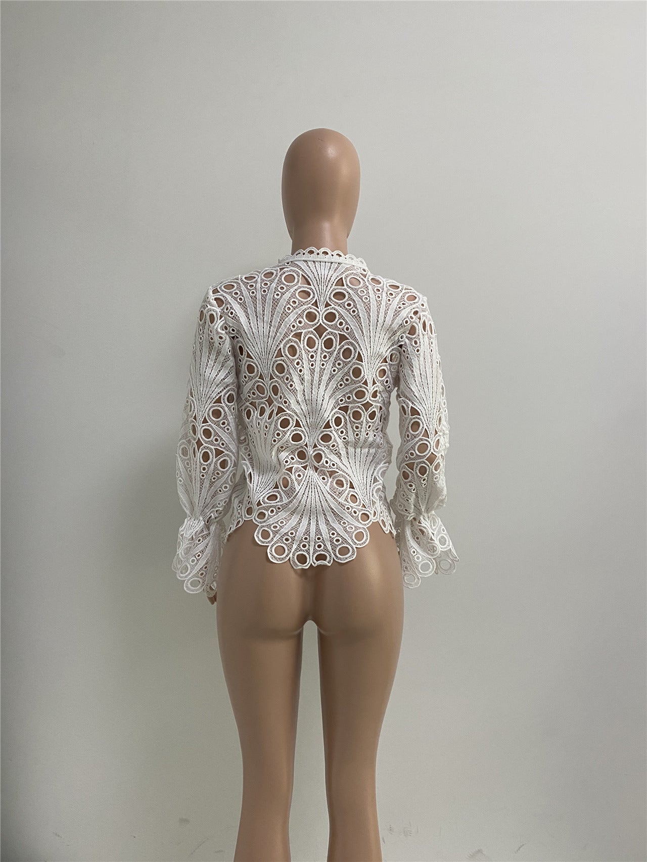Wish Hole Breathable Trumpet Sleeve Nightclub Women's Top