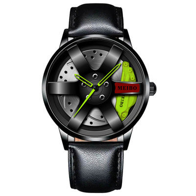 Men's Quartz Business Watch with Automatic Movement and Spiral Crown