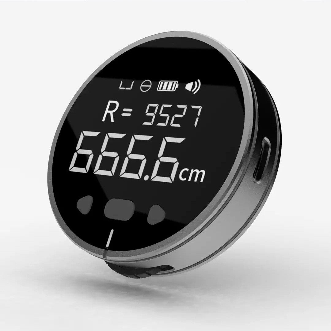 High Precision Electronic Ruler Measuring Instrument 53x15mm Black Aluminum Alloy