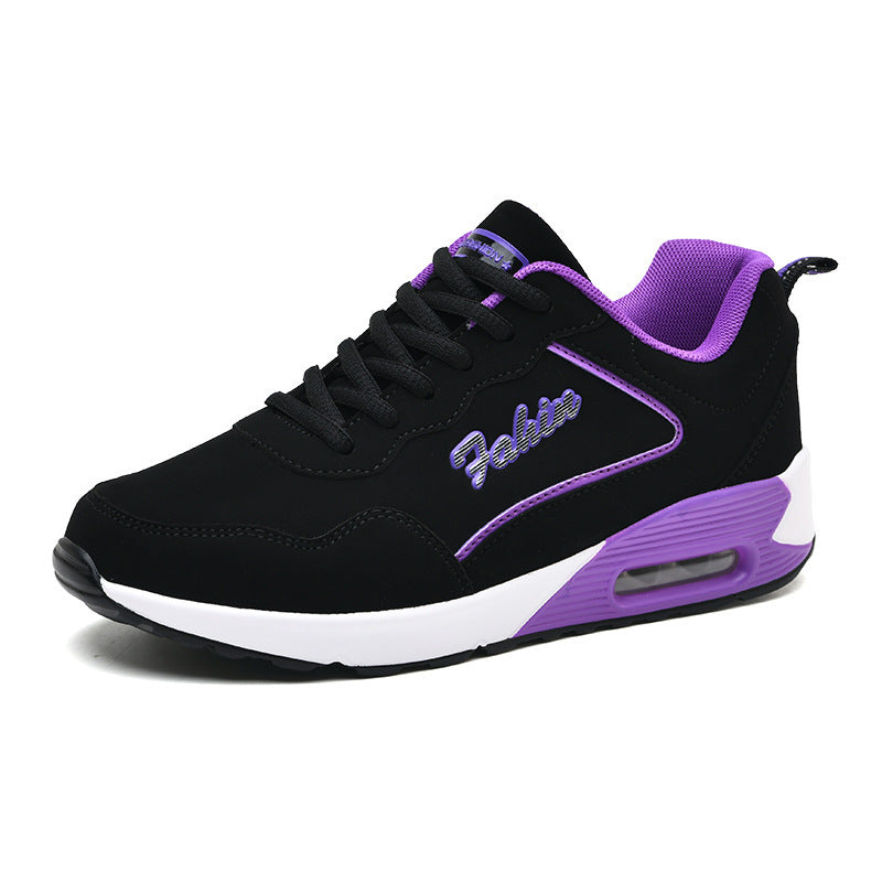 Plus Size Spring Leather Air Cushion Sports Shoes