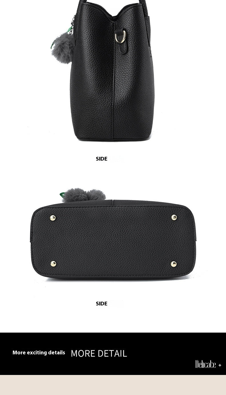 New Lychee Pattern Handbag Large Capacity