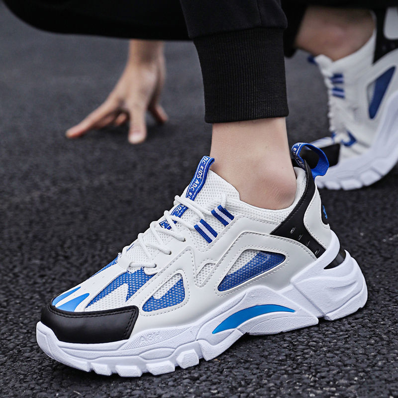 Men's White Non-Slip Sports Sneakers for Walking & Running
