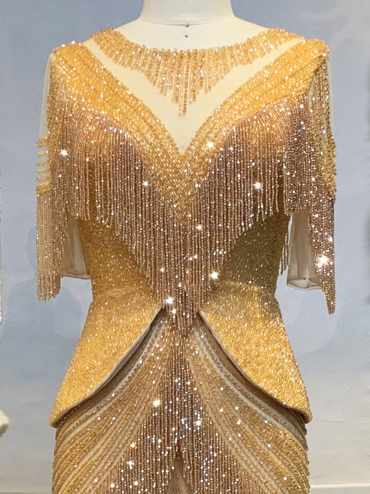 Robe de soirée sirène pour femmes, élégante, pour banquet