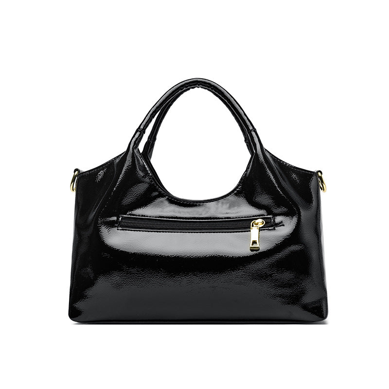 Sac de banlieue en cuir véritable brillant de qualité supérieure