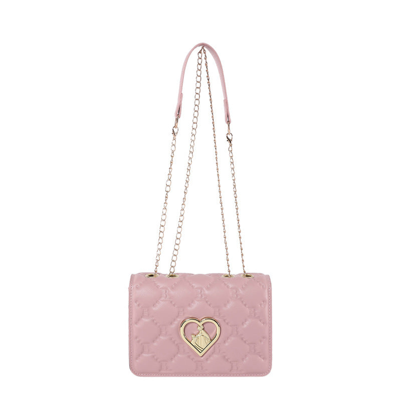 Women's Trendy PU Messenger Bag with Chain Strap 20x13x6cm