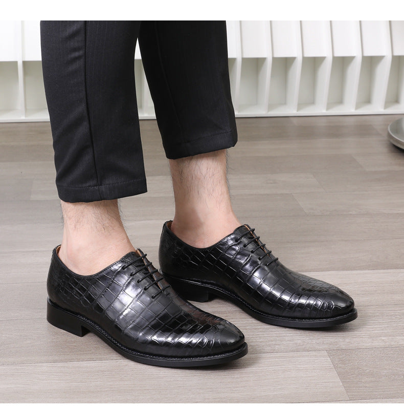 High-End Genuine Leather Men's Shoes in Black & Brown