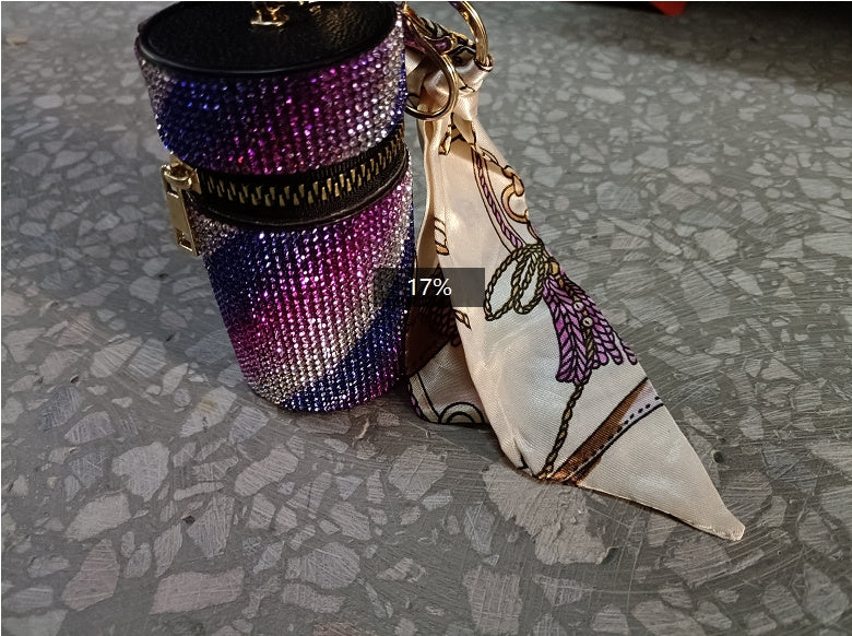 Silk Scarf Keychain Storage Mini