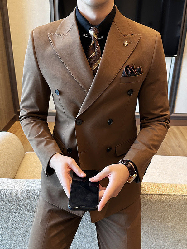 Business Slim Fit Casual Two-piece Suit