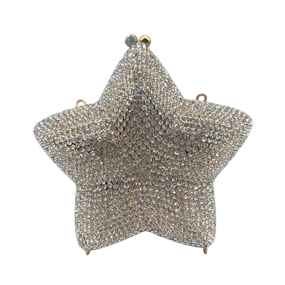 Little Star Studded Full Diamond Handbag with Colorful Gradient