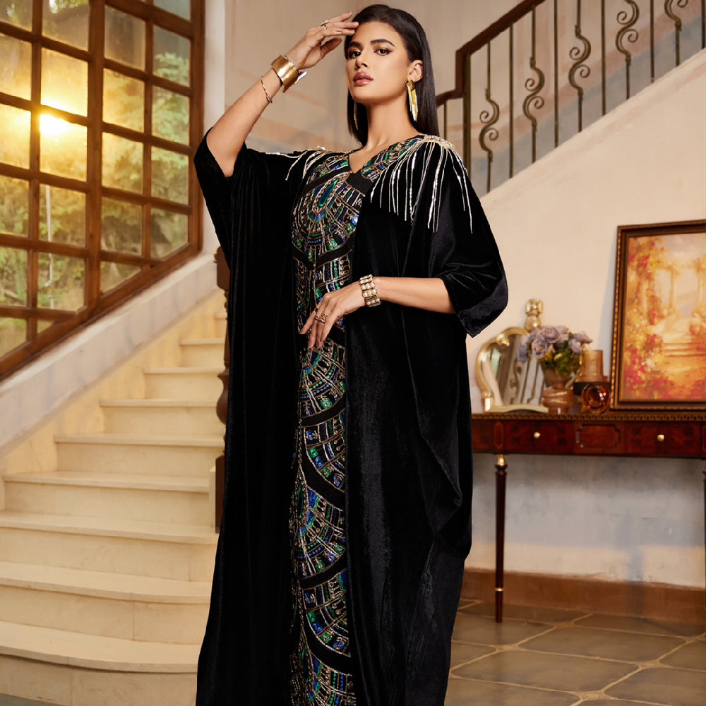 Fashion Printed Dress For Arabian Woman