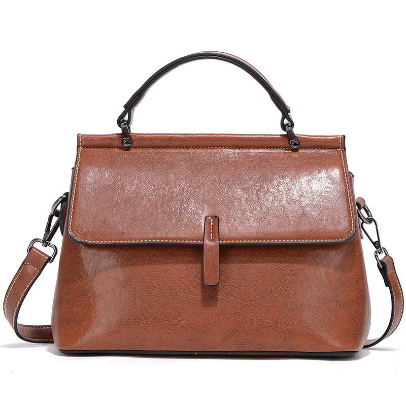 Sac à main de banlieue en cuir PU grande capacité 27x20x13CM