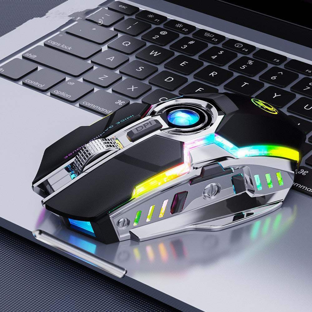 Silent Charging RGB Wireless Gaming Mouse with 7 Keys and 3-Level DPI