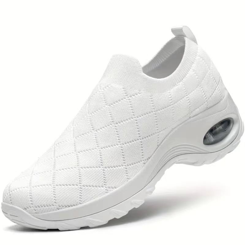 Chaussures décontractées à enfiler à carreaux multicolores pour femme