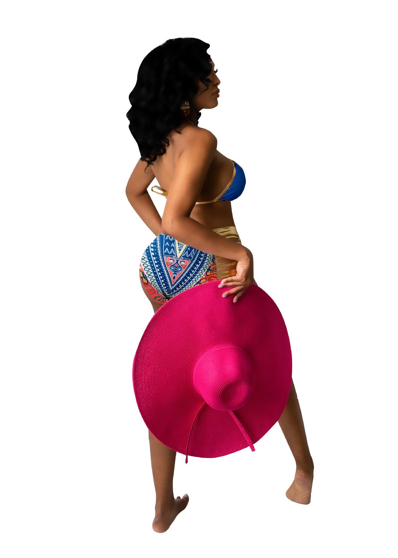 Bikini Digital Print Swimsuit  Split Swimsuit