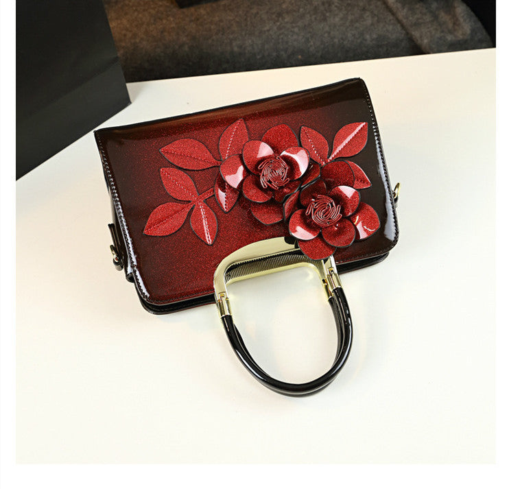 Fairy Temperament Gradient Flower Hand Crossbody Bag 30cm