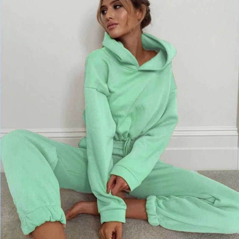 Survêtement de jogging 2 pièces pour femme - Sweat à capuche à manches longues et pantalon de survêtement décontracté