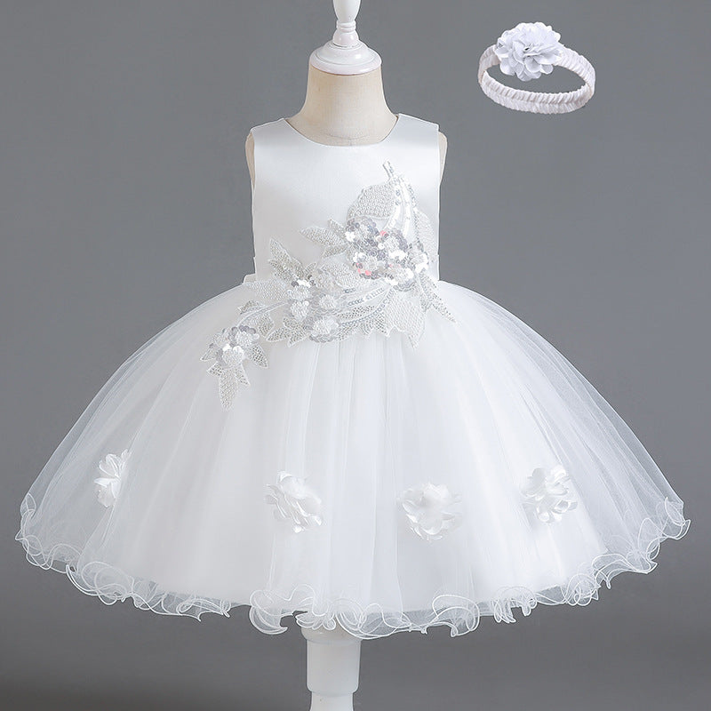 Girls' High-End Sleeveless Dress in Multiple Colors