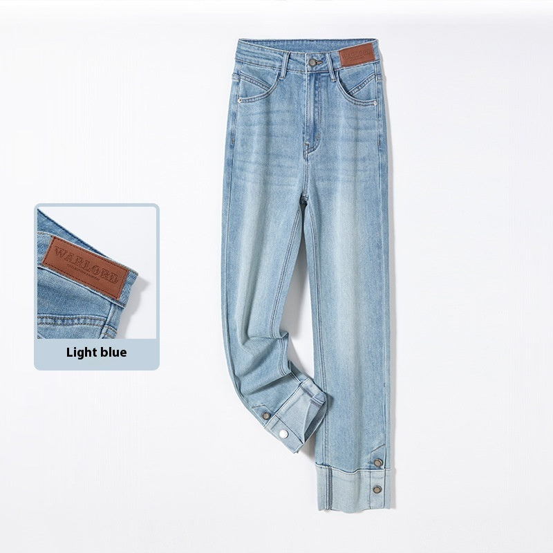 Women's Ankle-Length Straight-Leg Denim Pants