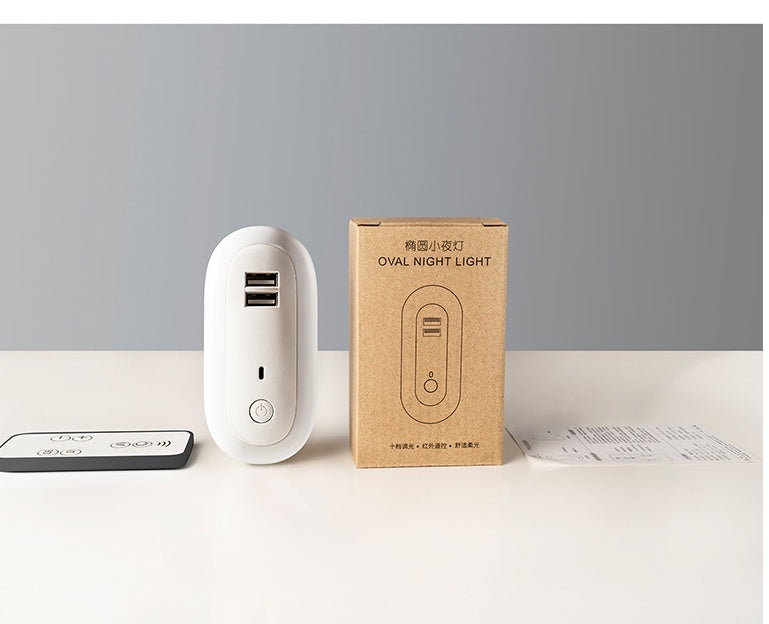 USB Remote Control LED Wall Lamp with Timing and Dimming Night Light Socket