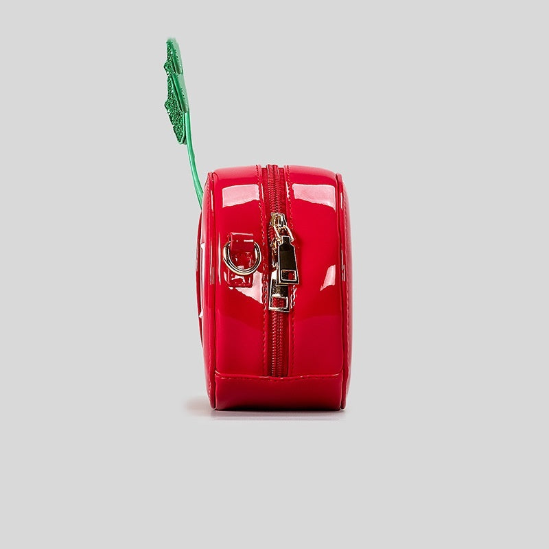 Sac messager à bandoulière en forme de cerise créative rouge en PU