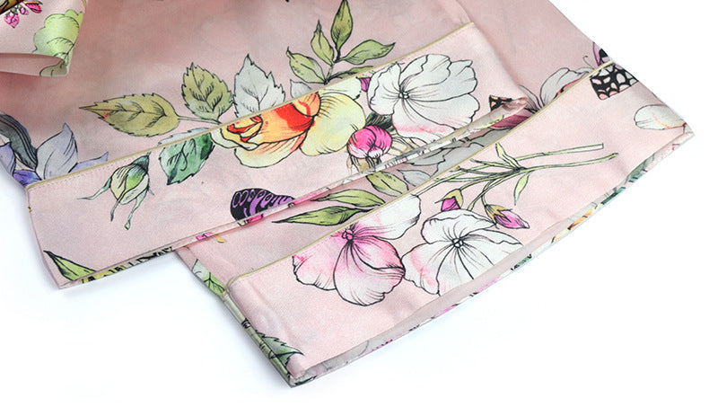 Silk Print Suit Plus Size European And American Homewear