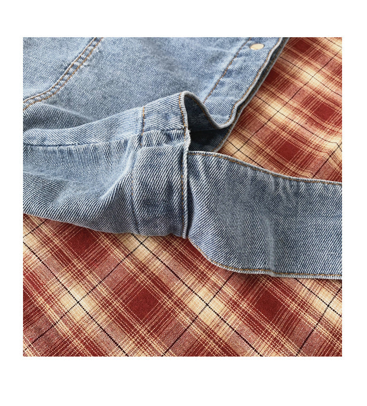 Washed Denim Large-capacity Crossbody Bag