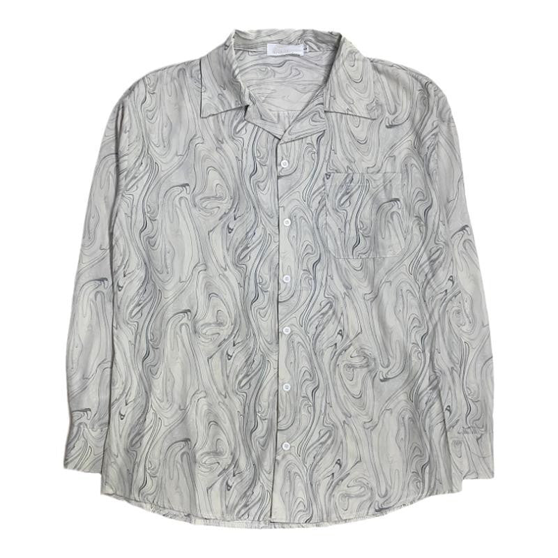 Men's Vintage Wavy Short Sleeve Shirt Polyester