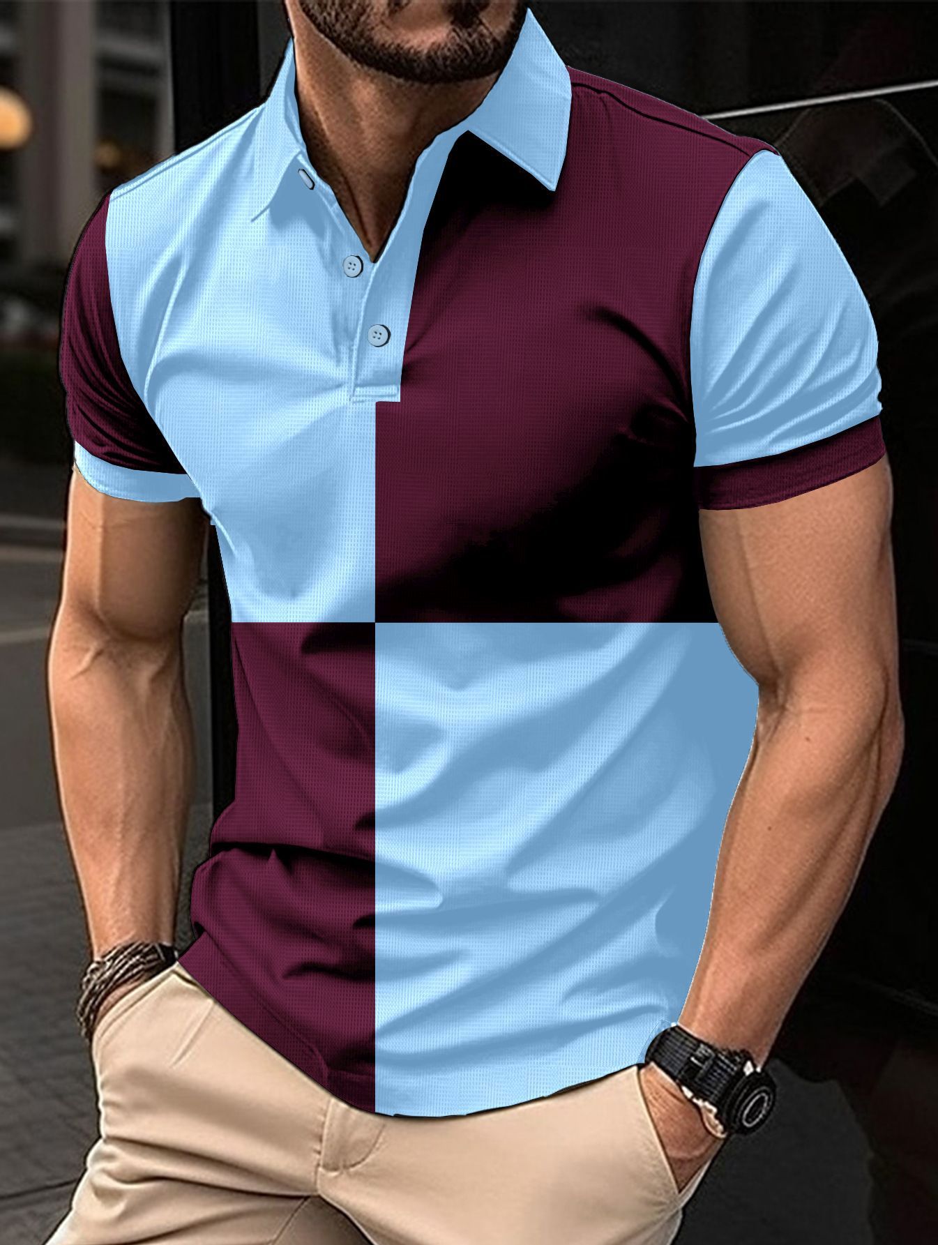 Casual Sports Short Sleeve Polo Shirt Men Clothing
