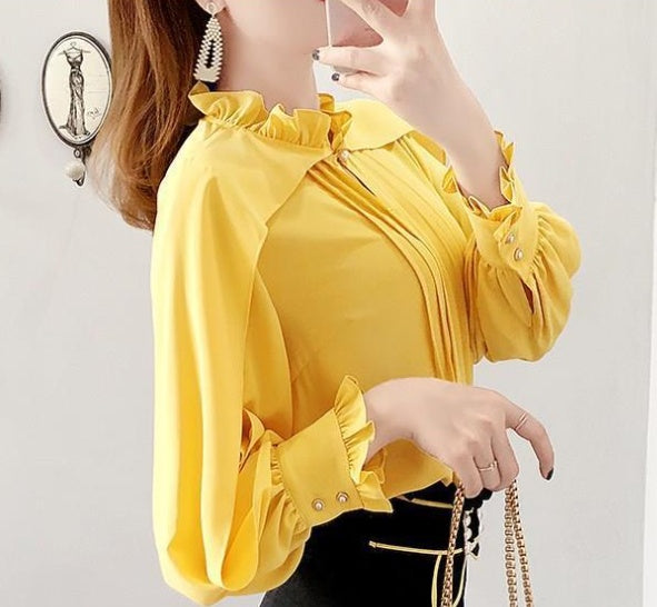 Two-Piece Women's Cotton Shirt with Beading in Light Mature Style