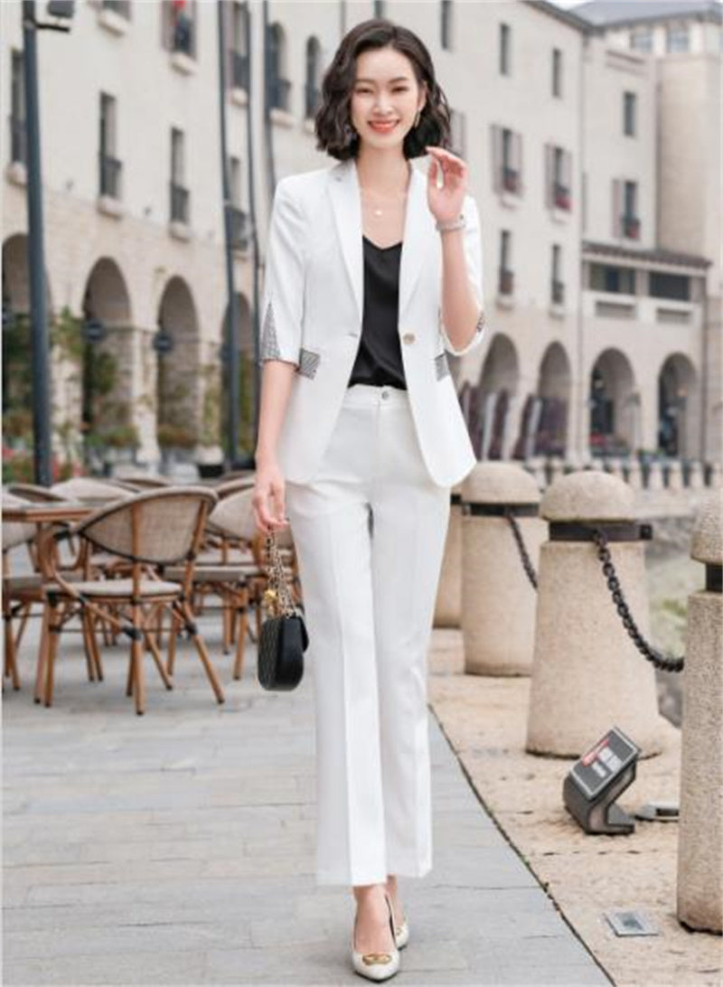 Women's Acetate Satin Solid Color Suit Jacket